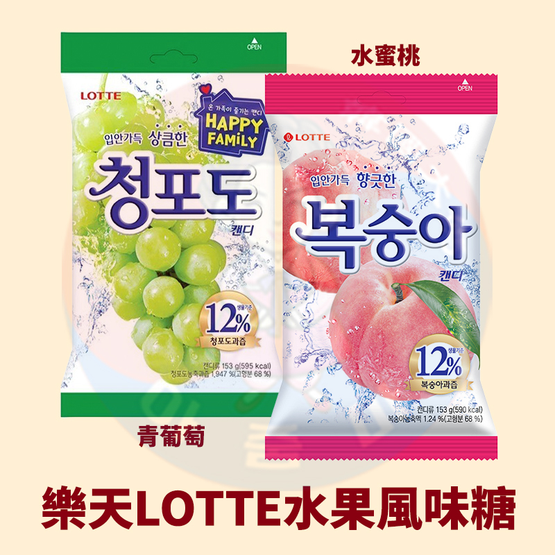 &lt;韓國大媽&gt;韓國樂天LOTTE 青葡萄糖果/紫葡萄糖果153g 葡萄糖