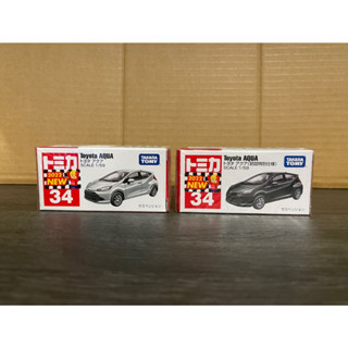 亮本舖~現貨 全新 Tomica 34 Toyota AQUA 新車貼 初回 多美 TAKARA TOMY 模型車 合金
