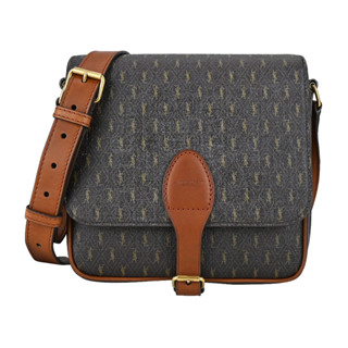 ysl saint laurent le monogramme 經典logo 印花帆布斜揹包(咖)｜js 官方旗艦館
