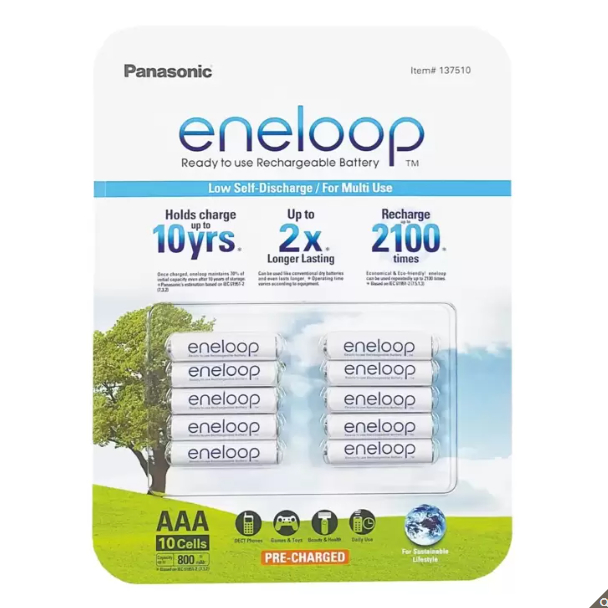 Panasonic Eneloop 4號充電電池 10入【好市多代購】