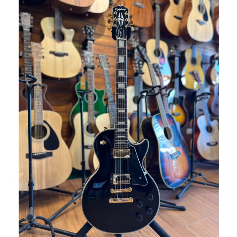 全新2024公司現貨附保卡 Epiphone Les Paul Custom LP 電吉他 復古型 孤獨搖滾 黑色 白色