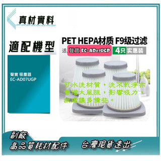 49元起 現貨速發 for 聲寶 吸塵器 HEPA 濾網 EC-AD07UGP 濾心 過濾網 濾棉