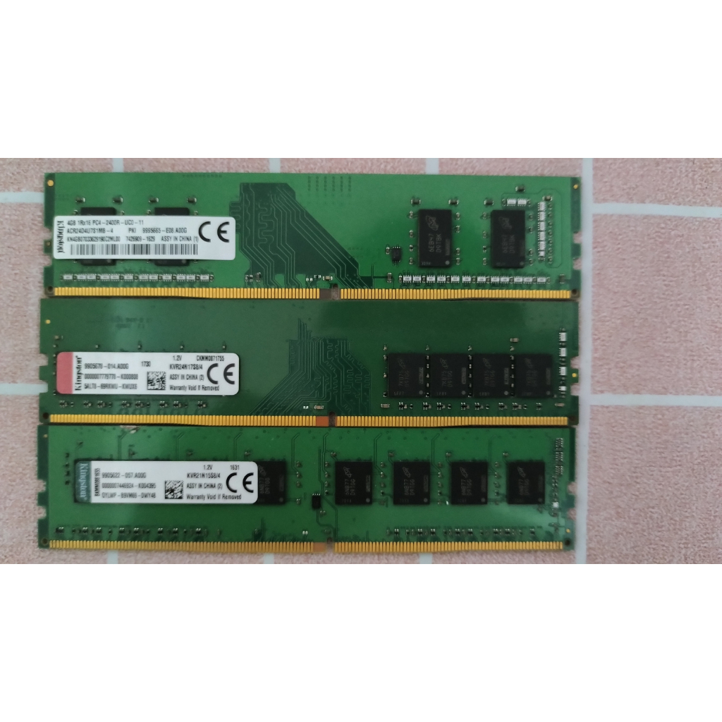 Kingston 金士頓 DDR4 4G 4GB 單面 記憶體