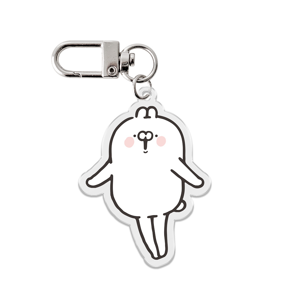 【TOYSELECT】醜白兔表情造型壓克力吊飾/鑰匙圈