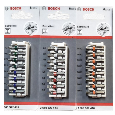 [士東工具]BOSCH博世 Pick &amp; Click系列 起子頭8支組 25mm