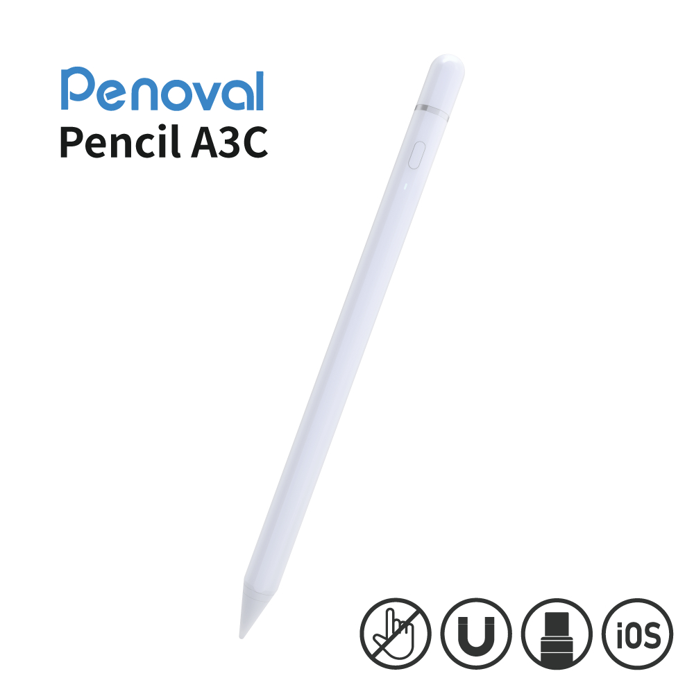 二手近全新【Penoval A3C】ipad 觸控筆 繪圖筆記款 同 apple pencil 1 自帶充