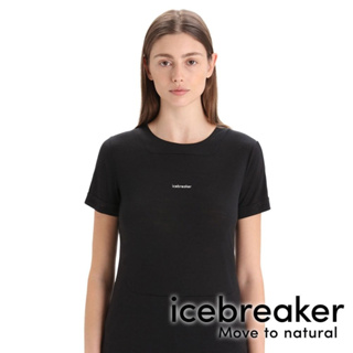 【icebreaker】ZoneKnit Cool-Lite女網眼透氣短袖上衣 0A56OU『黑』