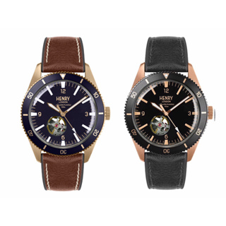 【HENRY LONDON】英倫復古風時尚機械腕錶HL42-AS-0334 藍 / HL-42-AS-0330 現代鐘錶