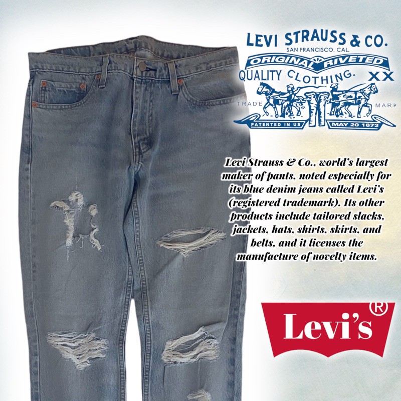 「滾青店」Levis Vintage’s 511仿舊淺藍 牛仔褲 長褲 刷破 刀割