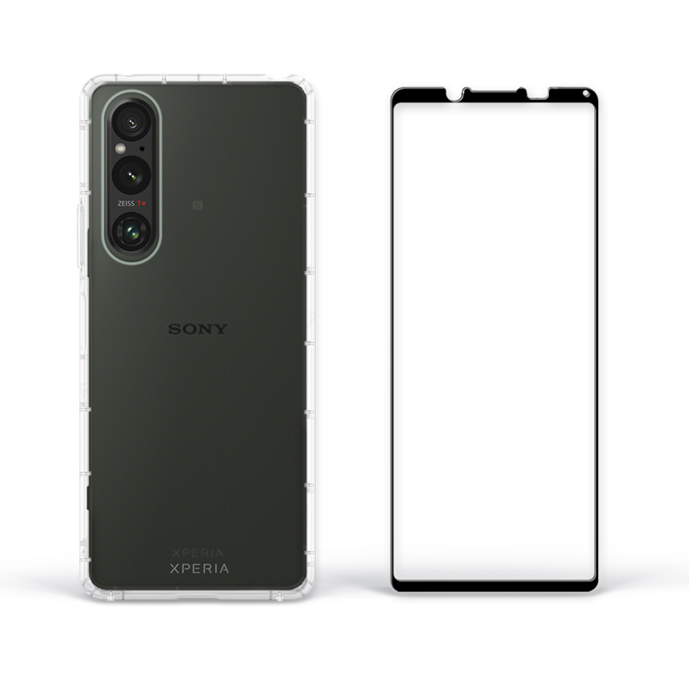 Meteor Sony Xperia 1 V 手機保護超值2件組(透明空壓殼+鋼化膜)