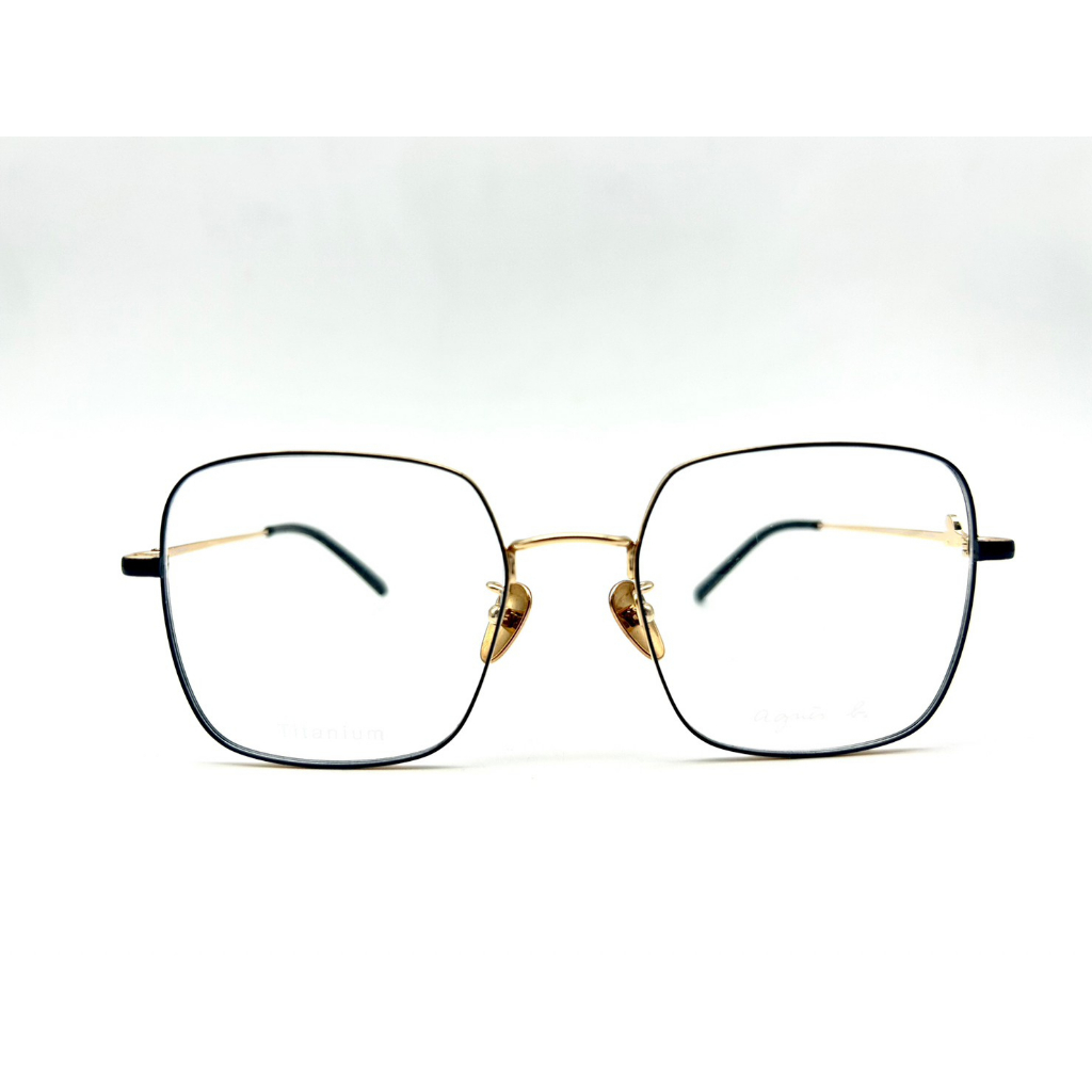 ✅💕 小b現貨 💕[檸檬眼鏡] agnes b. ANB70094Z C01 法國經典品牌 黑色框面鈦金屬鏡框 絕對正品