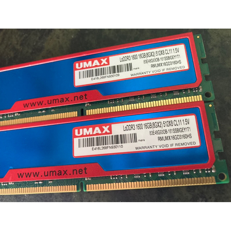UMAX 1600 LODDR3 16GB(8G*2) DDR3-8G
