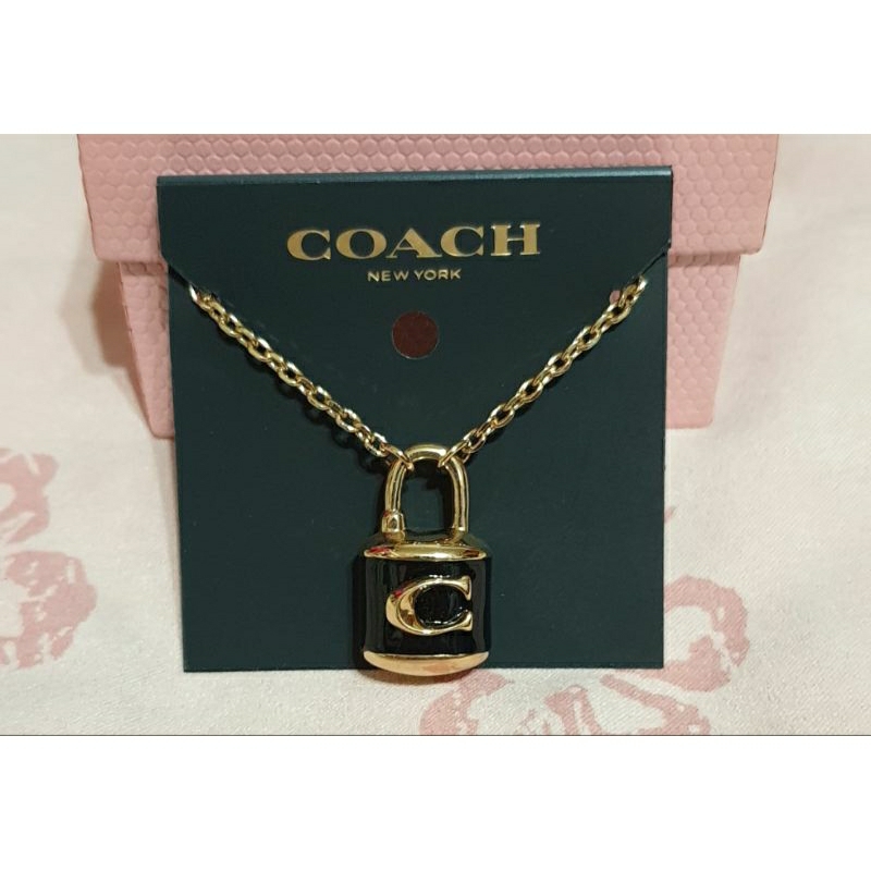 🌸全新品Coach 限量版經典款  C  Logo鎖頭項鍊🌸