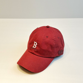 【大魯閣】大聯盟棒球帽 MLB球迷帽 老帽款 紅襪隊球迷帽 酒紅（可調式）