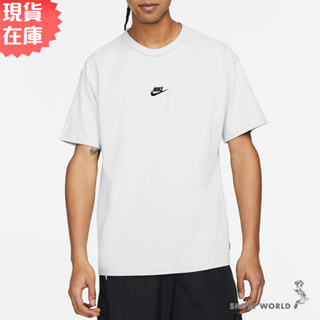 Nike 男裝 短袖上衣 寬鬆版型 厚磅 刺繡黑Logo 白【運動世界】DO7393-100