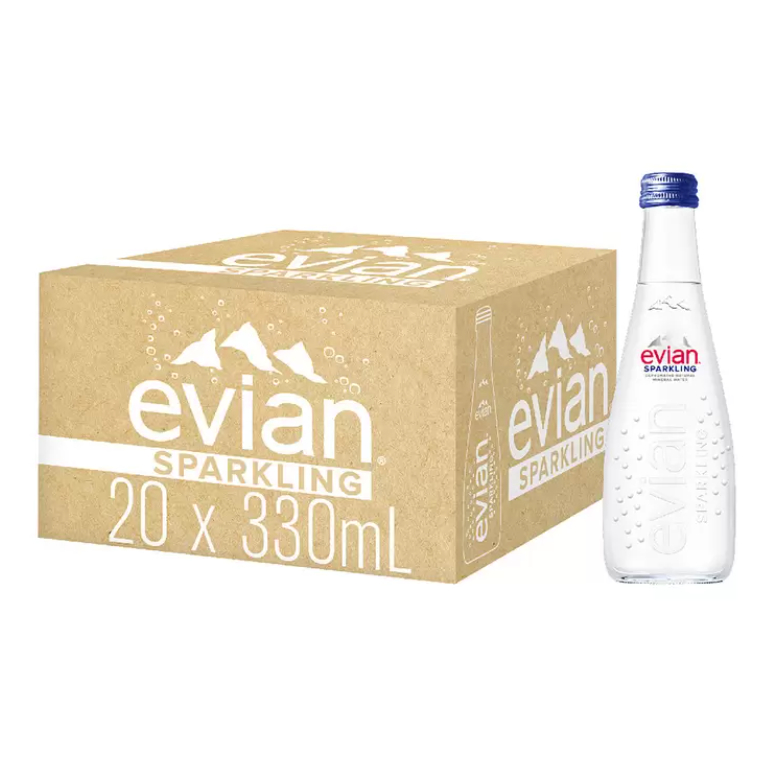 【⭐好市多 代購 含運費⭐】 Evian 氣泡天然礦泉水 330毫升 X 20入 免運 飲料 山泉水 水 高級