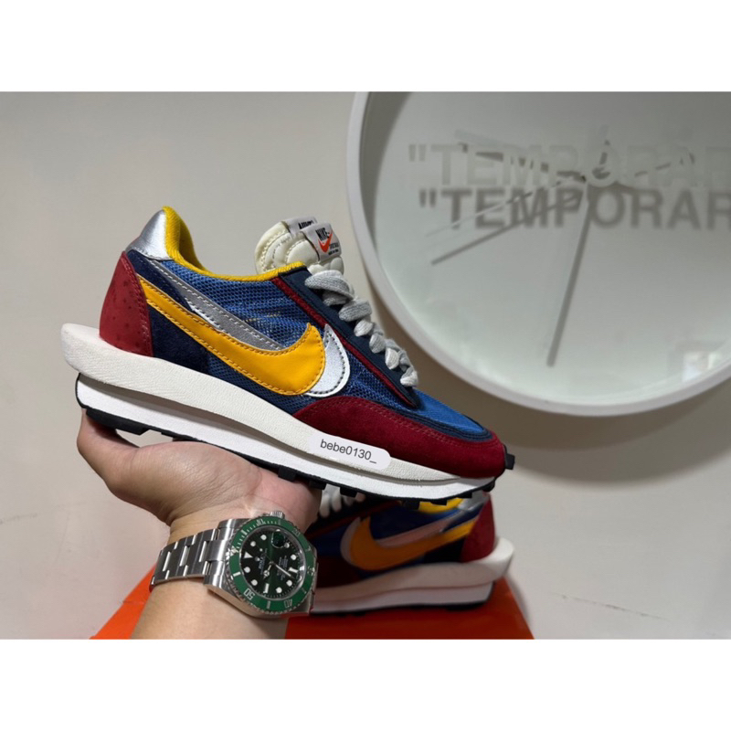 Sacai x Nike LDWaffle初代 紅藍 23CM