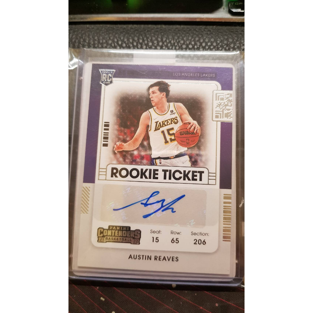 湖人 鄉村Kobe Austin Reaves auto 新人卡 簽名卡 rc rookies 球票卡 季票卡