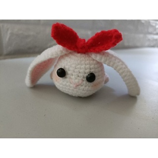 鉤針 針織 娃娃 吊飾 兔子 大耳兔 垂耳兔