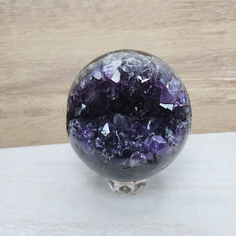 【瓏瑪晶礦】烏拉圭深紫水晶開口笑 上帝指紋 擺件 裝飾