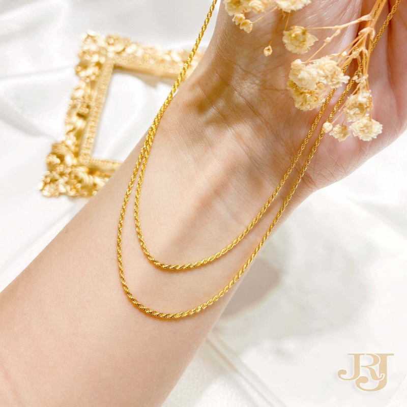 🌟RJ純金品🌟 《下單前詢價》 9999 黃金項鍊 實心麻花 耐戴 繩索鍊🛍️