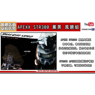 麥可倉庫機車精品【APEXX 宏佳騰 STR300 薰黑 風鏡組】