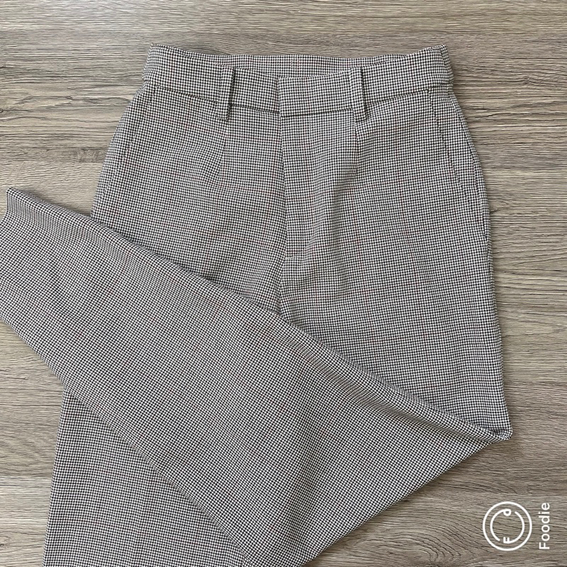 [二手］Uniqlo SMART九分褲(尺寸：XS、顏色：格紋)