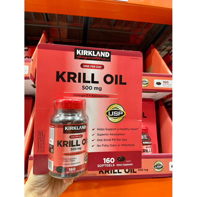 Kirkland Signature 科克蘭 磷蝦油 500毫克 軟膠囊 160顆