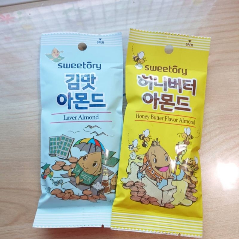 韓國sweetory海苔杏仁果/蜂蜜奶油風味杏仁果 30g