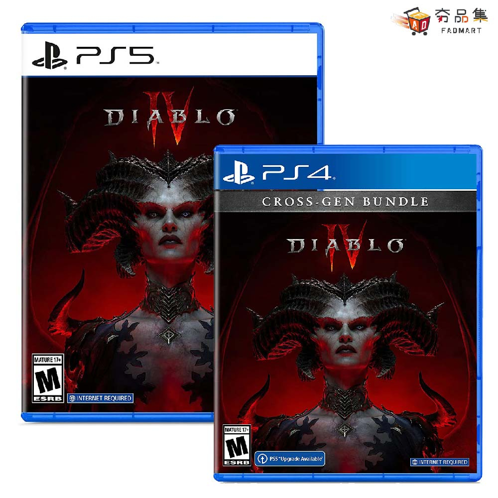 10倍蝦幣 夯品集 Fadmart PS4 PS5 暗黑破壞神 4 Diablo IV  支援中文 全新現貨速發
