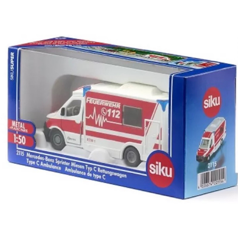[小一］全新 正版 SIKU 1:50賓士救護車 US2115 合金車 救護車 模型車