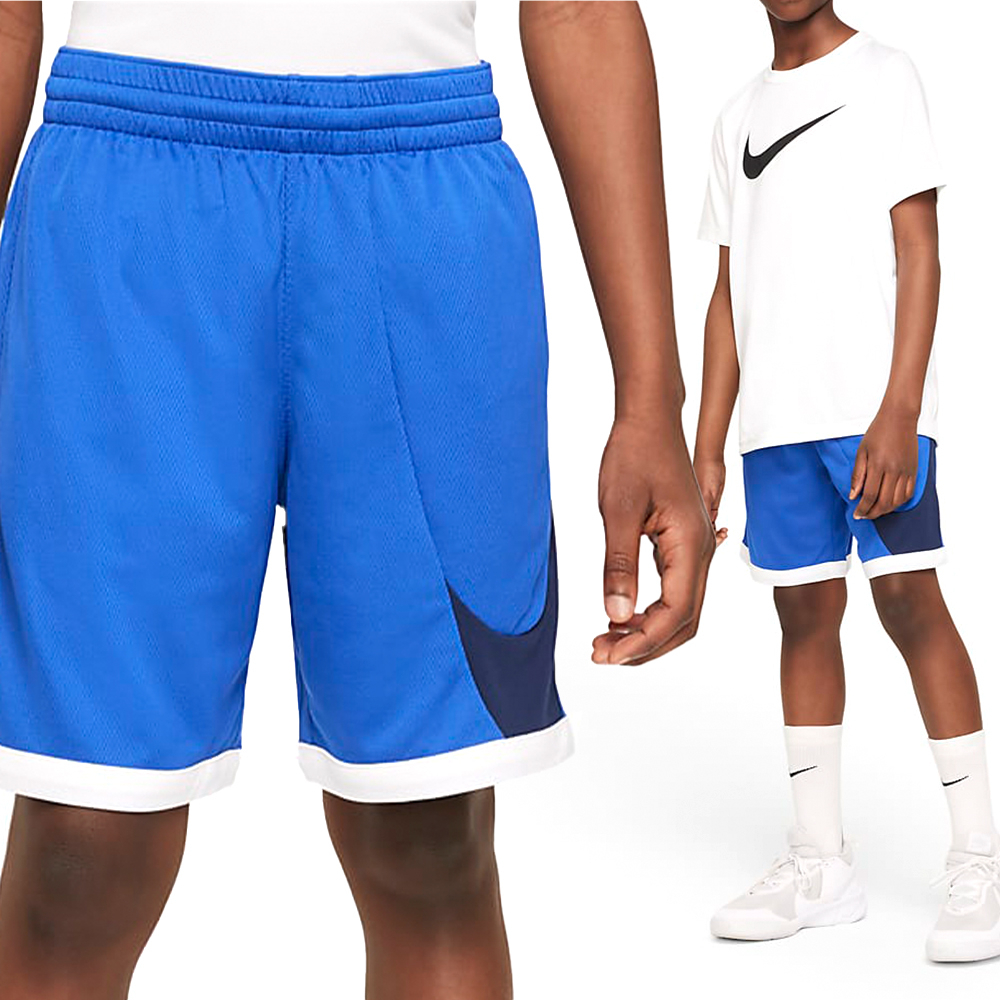Nike B NK DF HBR BASKETBALL SHORT 大童 藍 休閒 運動 短褲 DM8186-480