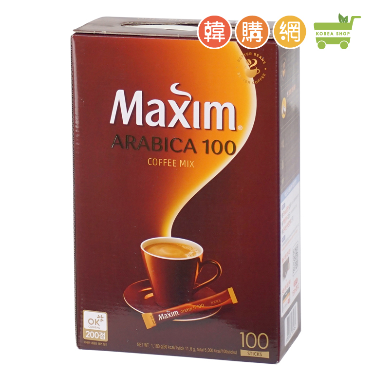 韓國Maxim阿拉比卡三合一咖啡1180g(11.8gX100入)【韓購網】ARABICA COFFEE MIX
