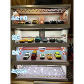 (在臺現貨)1:64模型車場景 多美小汽車停車場 tomica展示 模型車展示盒 風火輪小車場景