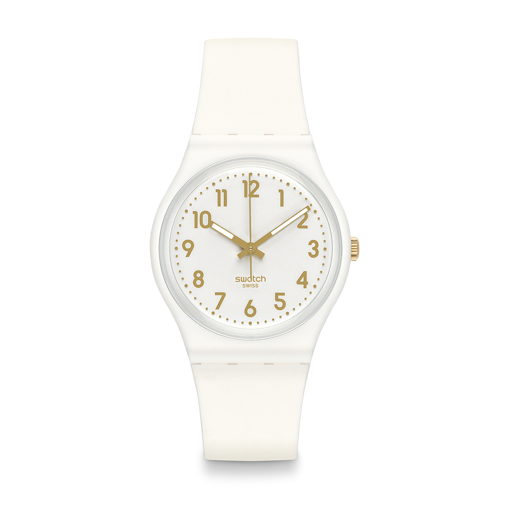 【SWATCH】Gent 原創 手錶 WHITE BISHOP (34mm) 瑞士錶 SO28W106-S14