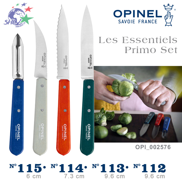 OPINEL Les Essentiels Primo Set法國彩色不鏽鋼廚房刀具４件組/OPI_002576【詮國】