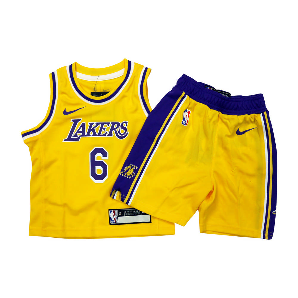 NBA 幼兒球衣套組禮盒 LeBron James 湖人隊 WZ2T1BBYF-LAK06 黃色