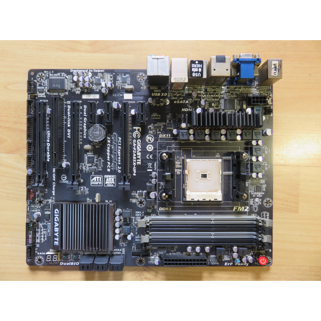 A.FM2+主機板-GA-F2A85X-UP4 DDR3雙通道 A系列 Radeon HD‭ MVP 直購價1790