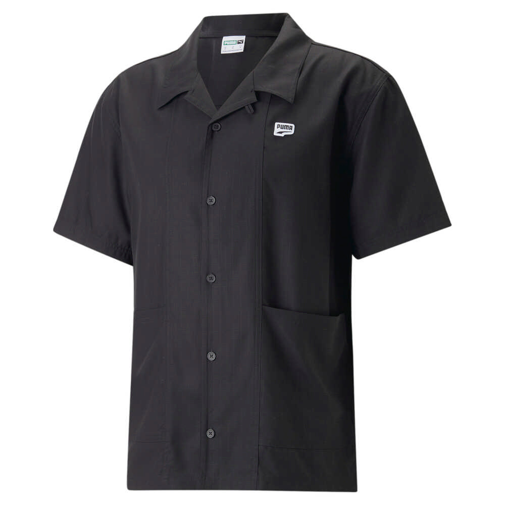 PUMA E.SO 瘦子 代言款 流行系列Downtown竹纖 短袖 襯衫 男 53825501 黑色