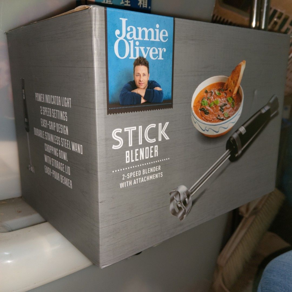全新 Jamie Oliver 傑米奧利佛 電動調理攪拌棒 三件組