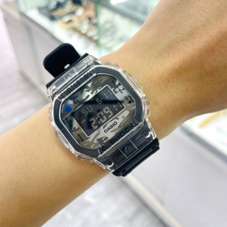 CASIO G-SHOCK 迷彩錶盤半透明錶圈 DW-5600SKC-1