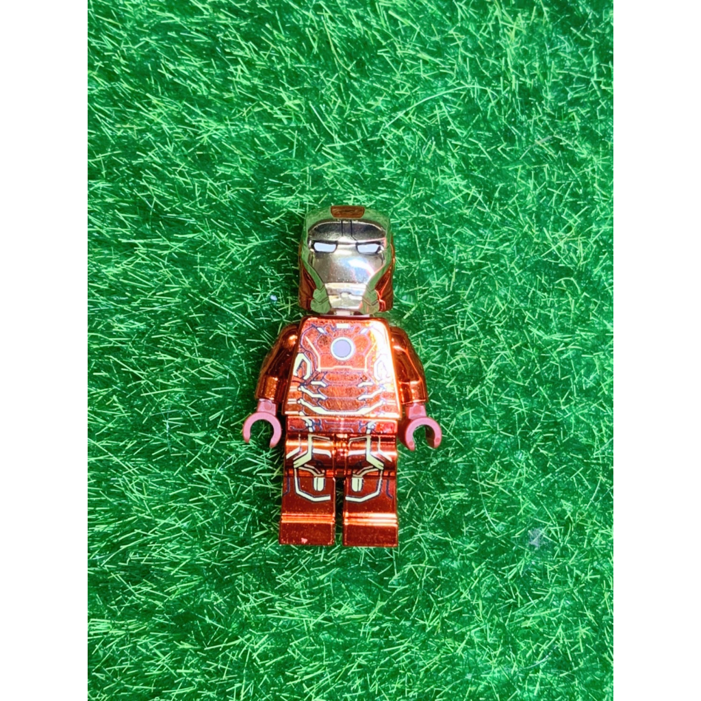 |樂高先生| LEGO 樂高 MOC 第三方 已絕版 電鍍鋼鐵人 電鍍 紅色鋼鐵人 正版樂高人偶印刷 可刷卡分期