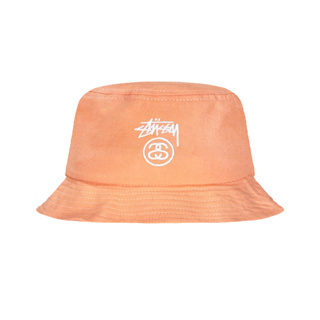 STUSSY 漁夫帽 WASHED STOCK LOCK BUCKET HAT 粉橘 平頂漁夫帽【TCC】