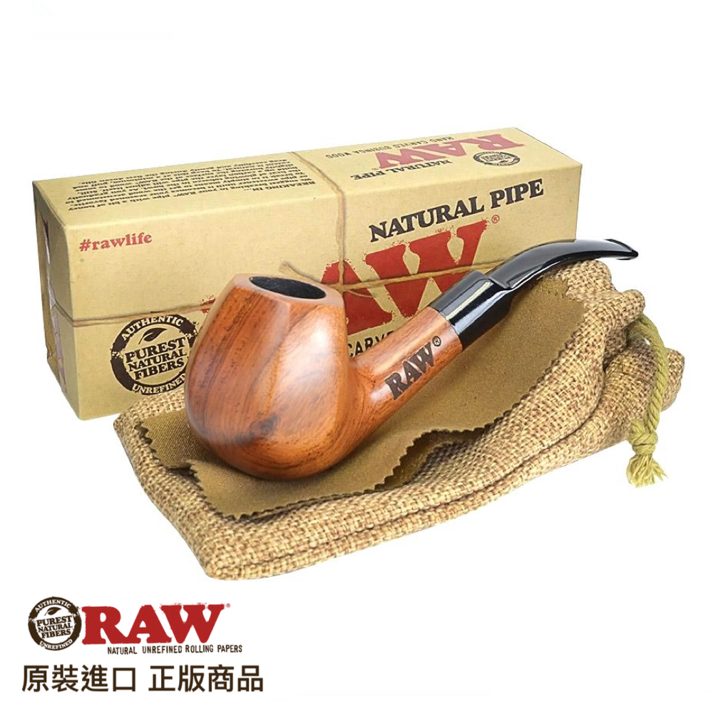 [H Market] 西班牙原裝 RAW Natural Pipe 手工 木製湮斗 活性碳濾嘴 actiTube