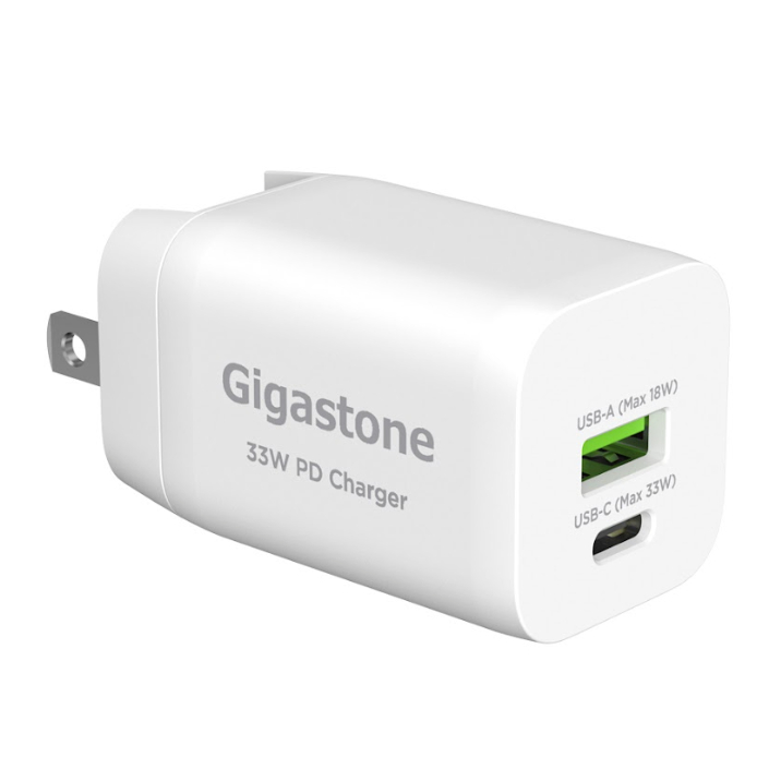 GIGASTONE PD-6330W PD/QC3.0 33W雙孔急速快充充電器