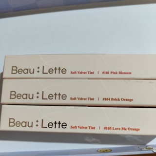 Beau:Lette 柔軟絲絨唇釉 101/104/105