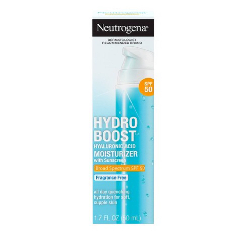 2025 Neutrogena 露得清 Hydro Boost 臉部保濕霜,SPF 50,保濕臉部防曬乳液