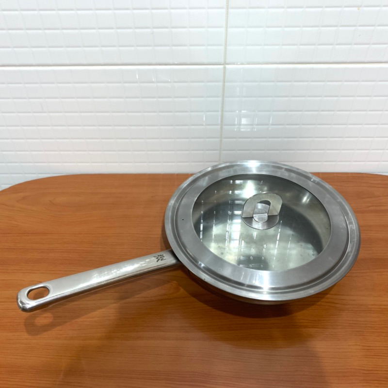 二手 WMF不鏽鋼平底鍋 IKEA不鏽鋼鍋蓋(一起販售）