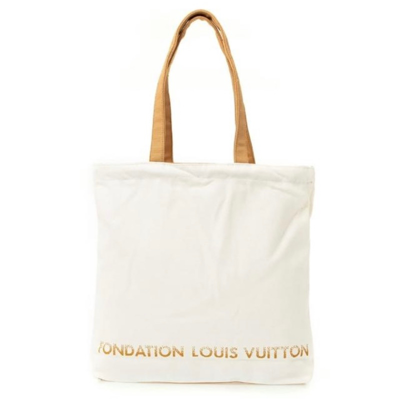 正貨【Louis Vuitton 路易威登】LV 限量版博物館基金會帆布袋