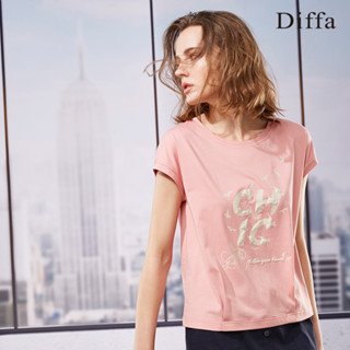 【Diffa】CHIC印花吸濕速乾上衣3768-8159